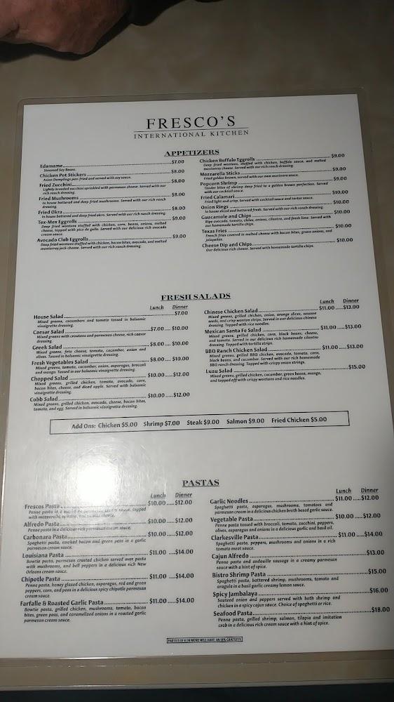 Fresco's Restaurant Menu image 2