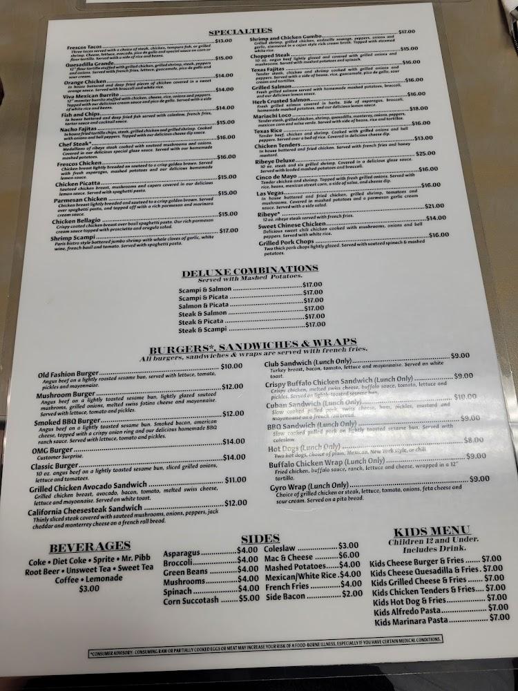 Fresco's Restaurant Menu image 4
